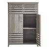 Bathroom Storage Cabinet with 2 Door Floor Cupboard Wooden Storage Unit Shelf UK