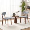 2 Pcs Dining Chairs Set Upholstered Mid-Back Chairs Armless Side Chairs