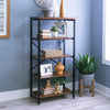 Rustic Wood Large Bookshelf Etagere Bookcase Industrial Storage Display Shelves