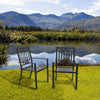 Garden Chairs Patio Chair Set of 2 Stackable Metal Chairs Outdoor Furniture UK