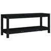 ARKEM Garden Black 108x35x45 Solid Wood Pine,Garden Wooden Seater R1C2
