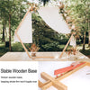 96" Wood Wedding Arch Backdrop Stand Hexagon Garden Arbor Frame Party Dec