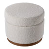 Ottoman Storage Stool Boucle Fabric Coffee Table Vanity Pouffe Chair Footstool