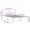 Bed Frame with Headboard 120x190 cm Small Double Solid Wood Pine vidaXL