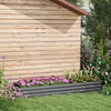 Garden Raised Flower Bed Outdoor Trough Galvanise Frame Plant Vegetables Planter