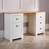 Computer Desk Study Table Home Office Workstation Pedestal White Furniture Unit