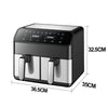 8L Large Dual Baskets Air Fryer Digital 2000W Heathy Cooker Kitchen Oven Low Fat
