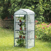 Garden Greenhouse 4 Tier PE Plastic Plants Grow House Reinforced Cover Outdoor