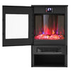 WiFi Freestanding Electric Fireplace Fire Flame Effect Heater Log Burner Stove