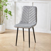 Modern 5Pcs Round Dining Table and Chairs Set 4 for Dining Room Space Saving