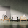 Modern 1 Seater Single Armchair Couch Sofa Wooden Fabric w/ Cushion Lounger Seat