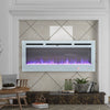36 40 50 60 inch Electric Wall Mount LED Fireplace 12 Color Wall Inset Into Fire