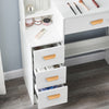 Makeup Desk Dressing Table With Mirror 4Drawers Stool Vanity Set Bedroom Modern
