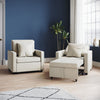 Folding Sofa Bed Fabric Cream Sleeper Pull Out Convertible Arm Chair Adjustable