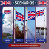 Thanaddo 20 FT Sectional Flag Pole Kit Extra Thick Aluminum Flagpole with 2 Flag