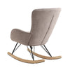 High Back Fabric Upholstered Rocking Chair Armchair Nursing Relaxing Rocker Sofa