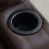 PU Leather Recliner Chairs with Cup Holders Push Back Reclining Sofa Living Room