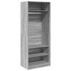 Wardrobe Grey Sonoma 80x50x200 Engineered Wood I5F2