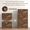 Modern Storage Cabinet Entryway Office Stackable Storage Organizer-Coffee