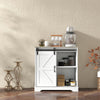 Sliding Barn Door Sideboard Storage Cabinet Coffee Bar TV Stand Farmhouse Style