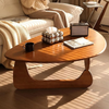 Brown Abstract 1950's Mid Century Modern Low Coffee Table For Living Rooms