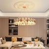 Large Diamond Crystal Chandelier Ceiling Pendant Hanging Light Illuminated Hall