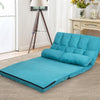 Lazy Sofa Bed Convertible Floor Couch with 6-Level Adjustable Backrest Blue