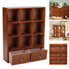 Retro Desktop Organizer Wall Storage Cabinet Cupboard Wooden Shelf Storage Box