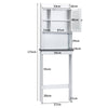 Over-The-Toilet Storage Cabinet 4-Tier Washing Machine Rack W/Adjustable Shelves