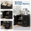 5-Drawer Dresser Chest Rolling Mobile Filing Cabinet Printer Stand-Black