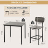 5PCS Industrial Dining Table Set Kitchen Bar Counter Height Table and 4 Stools