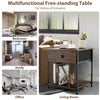 Set of 2 Nightstand 2-tier Bedside End Sofa Coffee Table Storage Table W/ Drawer