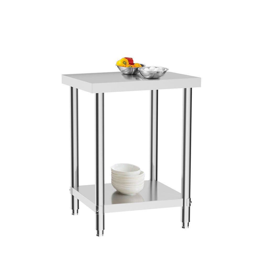 60x60cm Stainless Steel Work Bench Catering Food Prep Table Kitchen Wo ...