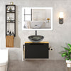 Illuminated LED Light Bathroom Mirror with Demister Touch Sensor Anti-fog 50x70