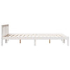 Long Bed Frame without White 160x210 Solid Wood Pine W9F0