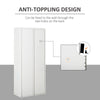 Vinsetto Filing Cabinet Storage Office 2 Doors Adjustable Shelf Metal Furniture