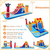 Kids Inflatable Water Park Water Slide w/Splash Pools Climbing Wall Bounce House