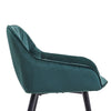 Noble Set of 2 Dining Chairs Velvet Armchairs Upholstered Soft Seat Back Metal
