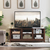 TV Stand for TVs up to 55 Inches Wooden 6 Storage Compartments TV Cabinet Table