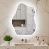 Modern Irregular LED Bathroom Mirror Washbasin Backlit Aesthetic Fogless Mirror
