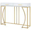 Modern Luxury Entryway Console Table Side Table with Storage Drawer Metal Legs