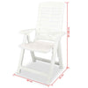7 Piece Outdoor Dining Set Plastic White vidaXL