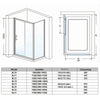 Sliding Shower Enclosure Door And Tray Bathroom Glass Cubicle With Side Panel