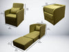 Single Seater Sofa Bed Chair, Pull Out Sleeper Pillow & Pocket, Sofabed