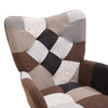 Wing Button Back Upholstered Armchair w/Footstool Relax Lazy Sofa Lounge Chair