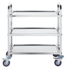3 Tier Stainless Steel Cart Mobile Lab Medical Storage Trolley 400 lbs