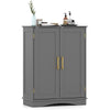 GAINOOM Bathroom Gray Floor Storage Cabinet 80cm Cupboard Buffet Cabinet