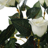 Artificial White Rose Flower Tree Potted Fake House Plant Home Outdoor Décor New