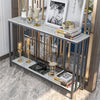 Slim Marble Console Table 2Tier Telephone Sofa Table Hallway Table Storage Shelf