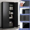 Metal Storage Cabinet with 2 Lockable Doors-Black